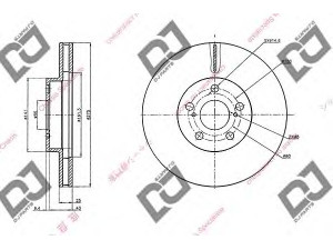 DJ PARTS BD1952 stabdžių diskas 
 Dviratė transporto priemonės -> Stabdžių sistema -> Stabdžių diskai / priedai
43512-12641, 43512-20711, 4351212641