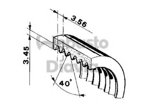 WEBASTO 82D013544A paskirstymo diržas