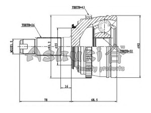 ASHUKI HO-2D0I jungčių komplektas, kardaninis velenas 
 Ratų pavara -> Sujungimai/komplektas
20918/SPIDAN, 31-14 498 0016/MEYLE