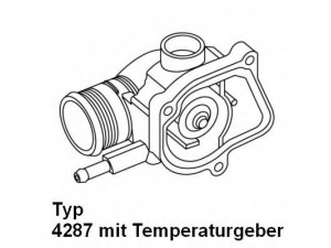 WAHLER 4287.92D termostatas, aušinimo skystis 
 Aušinimo sistema -> Termostatas/tarpiklis -> Thermostat