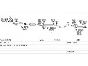 MTS C250207005330 išmetimo sistema 
 Išmetimo sistema -> Išmetimo sistema, visa