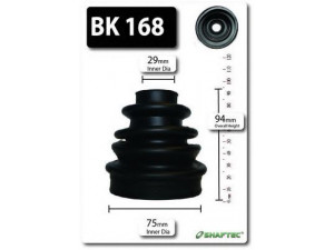 SHAFTEC BK168 gofruotoji membrana, kardaninis velenas 
 Ratų pavara -> Gofruotoji membrana