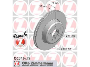 ZIMMERMANN 150.3434.75 stabdžių diskas 
 Stabdžių sistema -> Diskinis stabdys -> Stabdžių diskas
3411 6 763 824