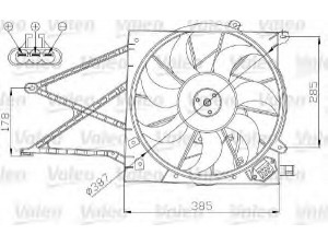 VALEO 696173 ventiliatorius, radiatoriaus 
 Aušinimo sistema -> Oro aušinimas
1341299, 1341344, 24431825, 90570739