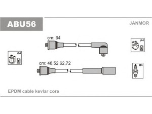 JANMOR ABU56 uždegimo laido komplektas 
 Kibirkšties / kaitinamasis uždegimas -> Uždegimo laidai/jungtys