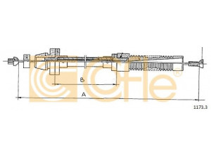 COFLE 1173.3 akceleratoriaus trosas 
 Dviratė transporto priemonės -> Kabeliai ir tachometro velenaai -> Akceleratoriaus trosas
163090, 5929979, ZF05929979