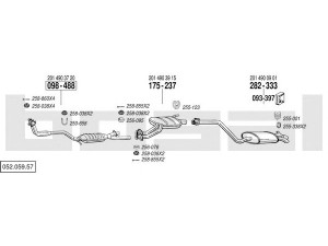 BOSAL 052.059.57 išmetimo sistema 
 Išmetimo sistema -> Išmetimo sistema, visa