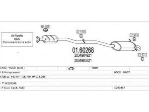 MTS C210167004256 išmetimo sistema 
 Išmetimo sistema -> Išmetimo sistema, visa