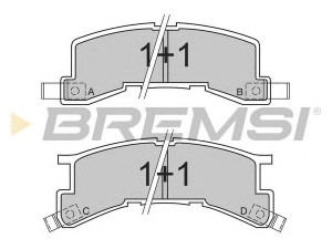 BREMSI BP2404 stabdžių trinkelių rinkinys, diskinis stabdys 
 Techninės priežiūros dalys -> Papildomas remontas
894154012, 8943621540, 94154012