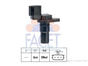 FACET 9.0710 RPM jutiklis, automatinė transmisija 
 Transmisija -> Automatinė pavarų dėžė -> Jutiklis
9948812, 2702A036, G4T07371, G4T07381
