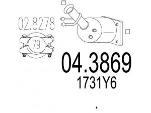 MTS 04.3869 katalizatoriaus keitiklis 
 Išmetimo sistema -> Katalizatoriaus keitiklis
1731Y6