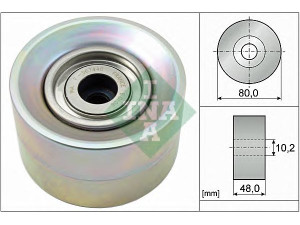 INA 532 0410 20 kreipiantysis skriemulys, V formos rumbuotas diržas 
 Diržinė pavara -> V formos rumbuotas diržas/komplektas -> Laisvasis/kreipiamasis skriemulys
000 550 13 33, 000 550 16 33, 000 550 18 33