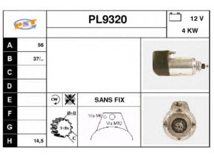 SNRA PL9320 starteris