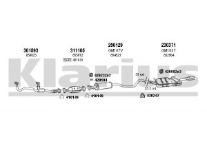 KLARIUS 390751E išmetimo sistema 
 Išmetimo sistema -> Išmetimo sistema, visa