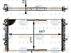HELLA 8MK 376 716-324 radiatorius, variklio aušinimas 
 Aušinimo sistema -> Radiatorius/alyvos aušintuvas -> Radiatorius/dalys
6K0 121 253 AG, 6K0 121 253 AM