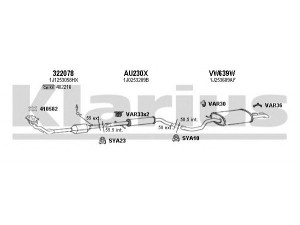 KLARIUS 790344U išmetimo sistema 
 Išmetimo sistema -> Išmetimo sistema, visa