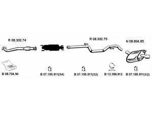 EBERSPÄCHER 082694 išmetimo sistema 
 Išmetimo sistema -> Išmetimo sistema, visa