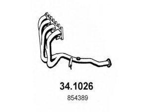 ASSO 34.1026 išleidimo kolektorius 
 Išmetimo sistema -> Išmetimo vamzdžiai
5854241, 854389, 90411243, 93181134