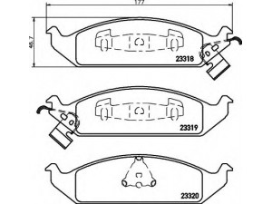 HELLA 8DB 355 013-281 stabdžių trinkelių rinkinys, diskinis stabdys 
 Techninės priežiūros dalys -> Papildomas remontas
04897746AA, 4728240, 4798885, 4798885AA