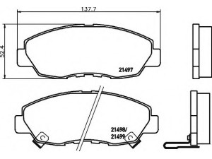 HELLA 8DB 355 016-511 stabdžių trinkelių rinkinys, diskinis stabdys 
 Techninės priežiūros dalys -> Papildomas remontas
45022SM4517, 45022SM4A00, 45022SM4A01