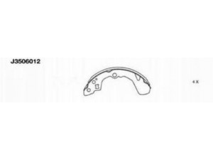 NIPPARTS J3506012 stabdžių trinkelių komplektas 
 Techninės priežiūros dalys -> Papildomas remontas
04495-87707, 04495-87708, 04495-87713