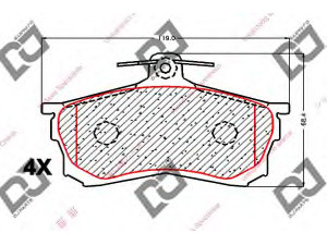 DJ PARTS BP1800 stabdžių trinkelių rinkinys, diskinis stabdys 
 Techninės priežiūros dalys -> Papildomas remontas
MR249240