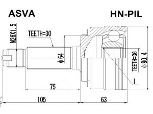 ASVA HN-PIL jungčių komplektas, kardaninis velenas 
 Ratų pavara -> Sujungimai/komplektas
44014-STX-A02, 44014-STX-A03, 44014-STX-A51