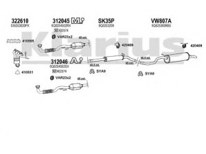 KLARIUS 931471U išmetimo sistema 
 Išmetimo sistema -> Išmetimo sistema, visa