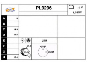 SNRA PL9296 starteris
3656575, 3656650, 3755900, 4091975