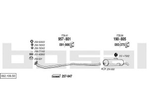 BOSAL 062.106.50 išmetimo sistema 
 Išmetimo sistema -> Išmetimo sistema, visa