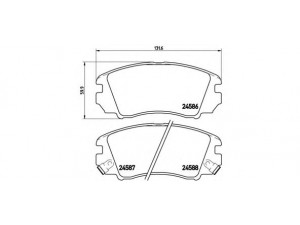 BREMBO P 30 043 stabdžių trinkelių rinkinys, diskinis stabdys 
 Techninės priežiūros dalys -> Papildomas remontas
581013KA40, 581012GB00