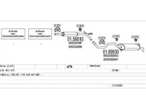 MTS C310296008045 išmetimo sistema 
 Išmetimo sistema -> Išmetimo sistema, visa