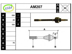 SERA AM207 kardaninis velenas
21A2295