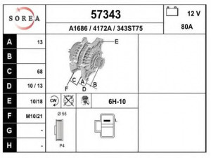 EAI 57343 kintamosios srovės generatorius
23100AX600
