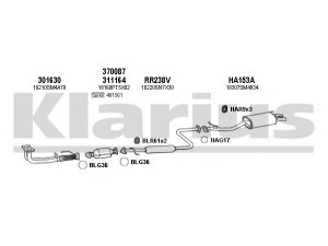 KLARIUS 420106U išmetimo sistema 
 Išmetimo sistema -> Išmetimo sistema, visa