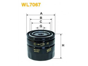 WIX FILTERS WL7067 alyvos filtras 
 Filtrai -> Alyvos filtras
OK12, OK39, 116120603000, 116440603000