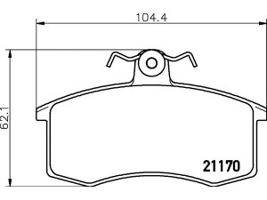 MINTEX MDB1353 stabdžių trinkelių rinkinys, diskinis stabdys 
 Techninės priežiūros dalys -> Papildomas remontas
21083501089, 21083501090, 21100350108000