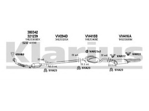 KLARIUS 930605U išmetimo sistema 
 Išmetimo sistema -> Išmetimo sistema, visa