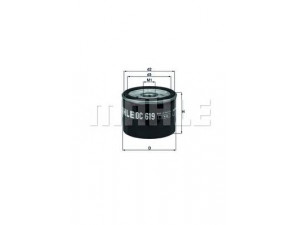 KNECHT OC 619 alyvos filtras 
 Techninės priežiūros dalys -> Techninės priežiūros intervalai
11 42 7 721 779, 11427721779