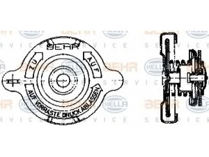 HELLA 8MY 376 742-151 dangtelis, radiatorius
000 501 34 15, A 000 501 34 15