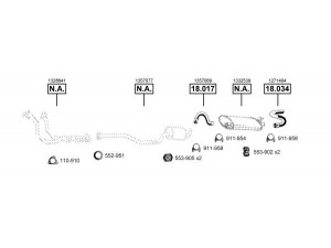 ASMET VO185150 išmetimo sistema 
 Išmetimo sistema -> Išmetimo sistema, visa