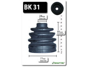 SHAFTEC BK31 gofruotoji membrana, kardaninis velenas 
 Ratų pavara -> Gofruotoji membrana
