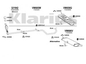 KLARIUS 931146U išmetimo sistema 
 Išmetimo sistema -> Išmetimo sistema, visa