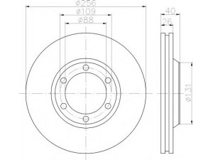 HELLA PAGID 8DD 355 119-971 stabdžių diskas 
 Stabdžių sistema -> Diskinis stabdys -> Stabdžių diskas