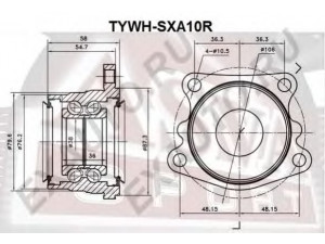 ASVA TYWH-SXA10R rato stebulė 
 Ašies montavimas/vairavimo mechanizmas/ratai -> Rato stebulė/montavimas -> Rato stebulė
42409-42010, 42409-42010
