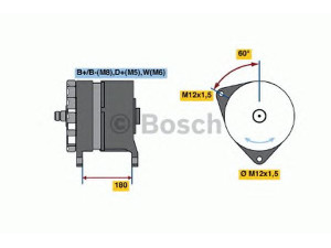 BOSCH 0 120 689 532 kintamosios srovės generatorius 
 Elektros įranga -> Kint. sr. generatorius/dalys -> Kintamosios srovės generatorius