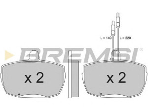 BREMSI BP2204 stabdžių trinkelių rinkinys, diskinis stabdys 
 Techninės priežiūros dalys -> Papildomas remontas
1902294, 1906111, 1906153, 1906167