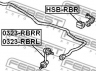 FEBEST HSB-RBR skersinio stabilizatoriaus įvorių komplektas
52306-SFE-901