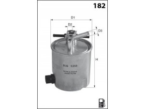 MECAFILTER ELG5356 kuro filtras 
 Techninės priežiūros dalys -> Papildomas remontas
16400ES60A, 16400LC30A, 5001869788