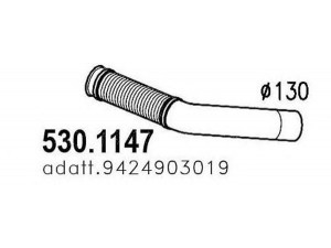 ASSO 530.1147 išleidimo kolektorius 
 Išmetimo sistema -> Išmetimo vamzdžiai
9424903019, 9424904119